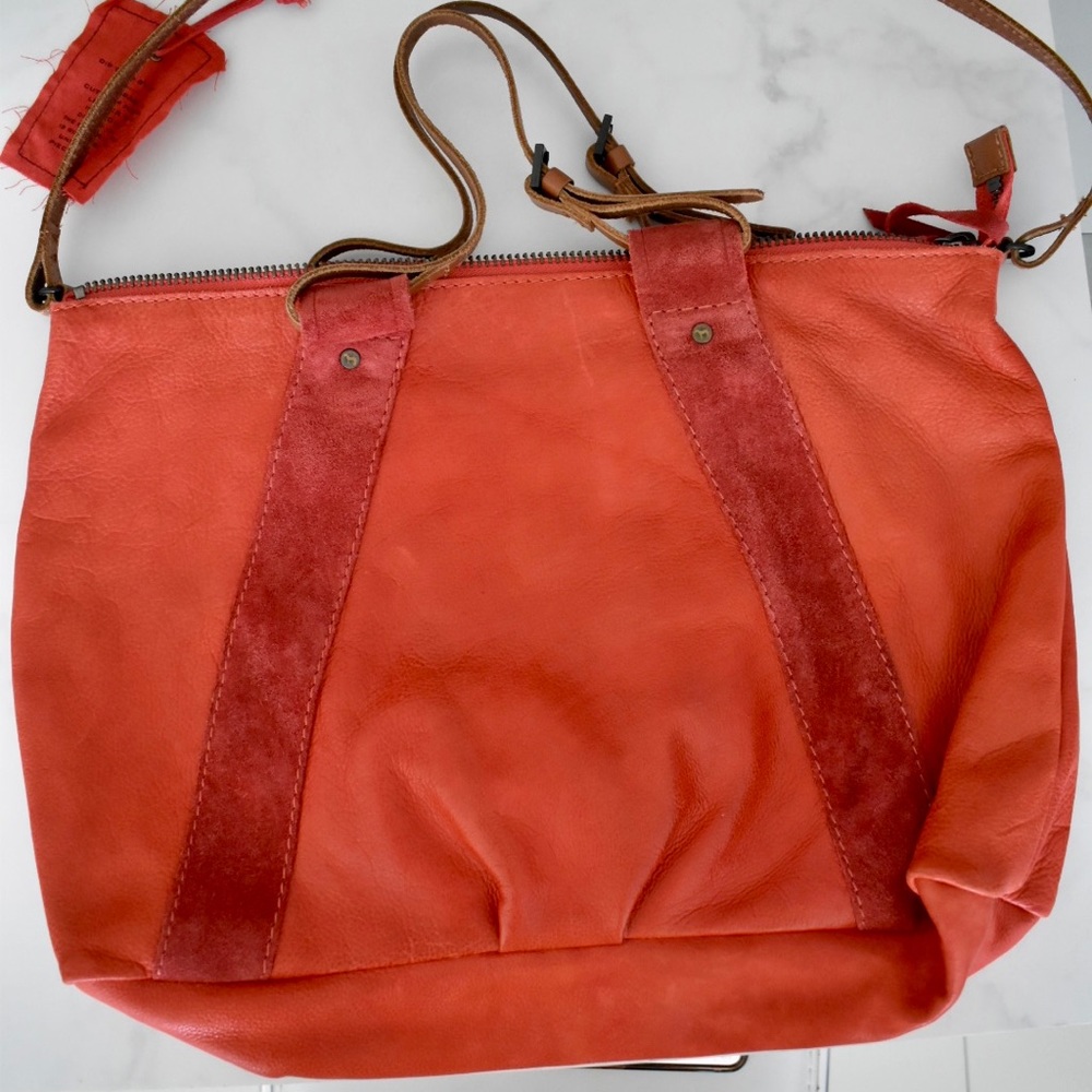 Anthropologie Red Leather Bag